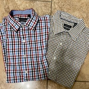Two Van Heusen Men's Classic Fit Plaid
No Iron Button Down Shirt both Size XL